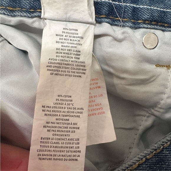 Nasty Gal High Waisted Denim Striped Mom Jeans Size 6 - Picture 9 of 16